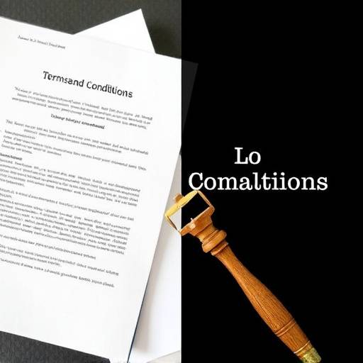 Abstract representation of legal documents, symbolizing the Terms and Conditions agreement.